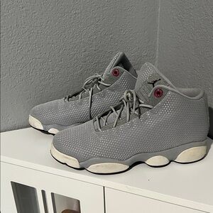Jordan Men's Gray and White Sneakers
